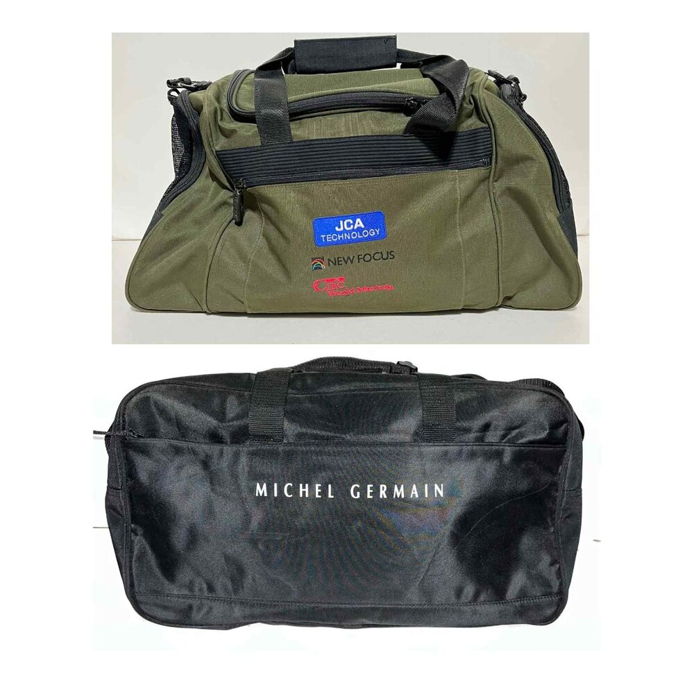 2 Travel Duffle Bags Bundle (Olive Green & Black)